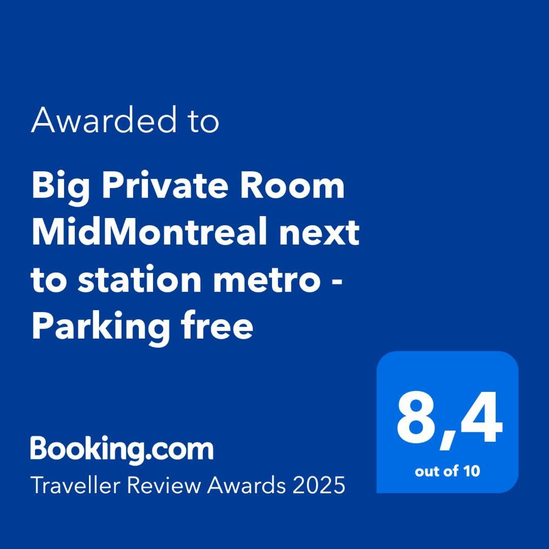 Big Private Room Midmontreal Next To Station Metro - Parking Free Eksteriør billede